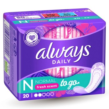 Always Daily Fresh Scent Wkładki Podpaski Zapachowe Pojedynczo Pakowane 20 szt