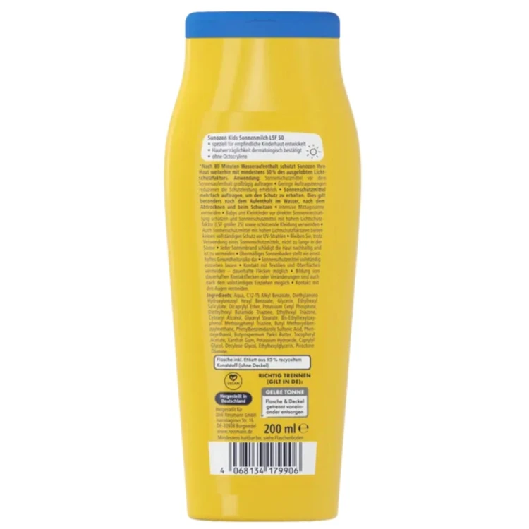 Sun Ozon Kids Mleczko Ochronne Na Słońce Spf Filtr 50 Przeciwsłoneczne Filtr 200ml