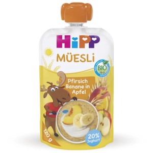 Hipp Bio Musli Brzoskwinia Banan Jabłko Jogurt I Owies Deserek W Saszetce 120g