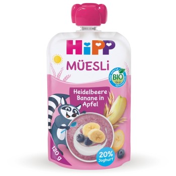 Hipp Bio Musli Jagoda Banan Jabłko Z Jogurtem I Owies Deserek W Saszetce 120g