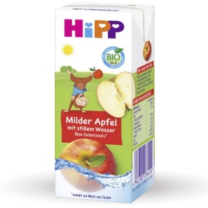 Hipp Bio Delikatny Sok Jabłkowy Z Wodą Mineralną Soczek Ze Słomką 200ml