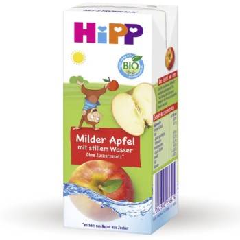 Hipp Bio Delikatny Sok Jabłkowy Z Wodą Mineralną Soczek Ze Słomką 200ml