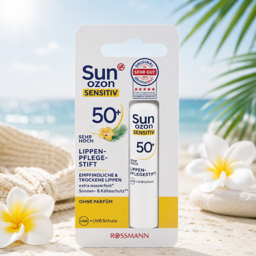 Sundance Sensitive Pomadka Balsam Ochronny Do Ust Na Słońce Z Filtrem 50+