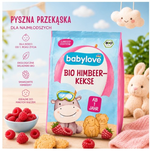 Babylove Bio Ciasteczka Malinowe Dla Dzieci Od 1 Roku Życia 125g Z Niemiec