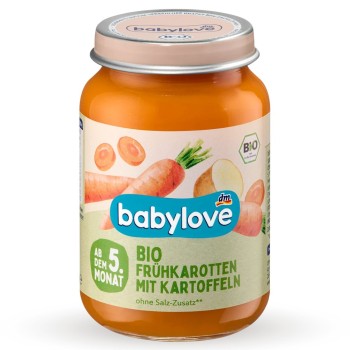 Babylove Bio Warzywa Młoda Marchewka Ziemniaki Pierwszy Obiadek Po 5m