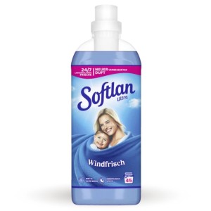 Softlan Ultra Windfrisch Płyn Do Płukania Tkanin Niebieski Z Niemiec 45 Prań