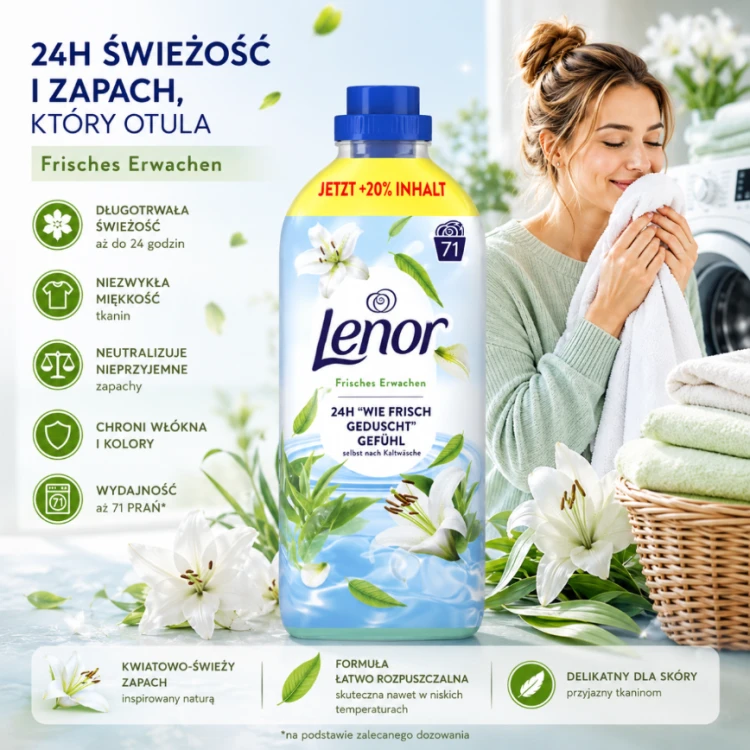 Lenor Freshness Erwachen Płyn Do Płukania Tkanin Świeże Przebudzenie 71 Prań