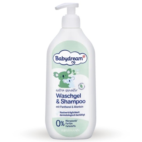 Babydream Extra Sensitive Delikatny Żel I Szampon Z Pomką Dla Niemowląt 500 ml