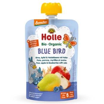 Holle Bio Blue Bird Deserek Gruszka Jagoda Jabłko Owies 6m Saszetka