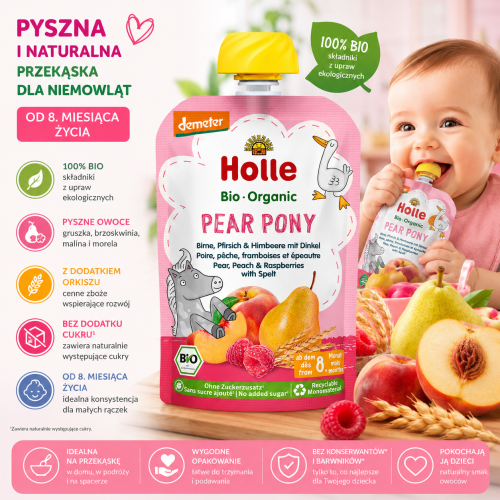Holle Pear Pony Mus Owocowy Gruszka Brzoskwinia Malina I Orkisz Saszetka