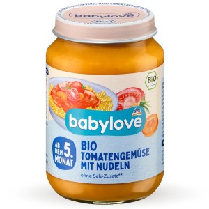 Babylove Ekologiczne Warzywa Z Makaronem I Pomidorami Bez Soli 5m