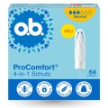 O.B. Pro Comfort Normal Tampony 64szt 4-In-1 Schutz Silktouch Z Niemiec