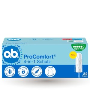 O.B. Pro Comfort Super Plus Tampony 32szt 4w1 Schutz Silktouch Z Niemiec