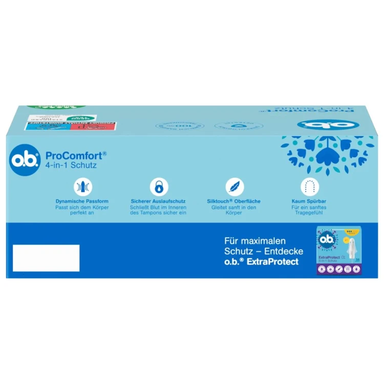 O.B. Pro Comfort Super Plus Tampony 32szt 4w1 Schutz Silktouch Z Niemiec