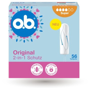 Ob Original Tampony Super 56 szt Z Niemiec Duże Opakowanie 2-IN-1 Schutz