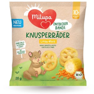 Milupa Bio Chrupki Krążki Zbożowe Kukurydza Z Soczewicą Od 10 Miesiąca