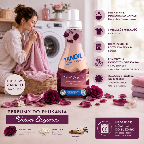 Tandil Velvet Elegance Zapach Perfumy Do Prania Płukania I Do Suszarki 400ml