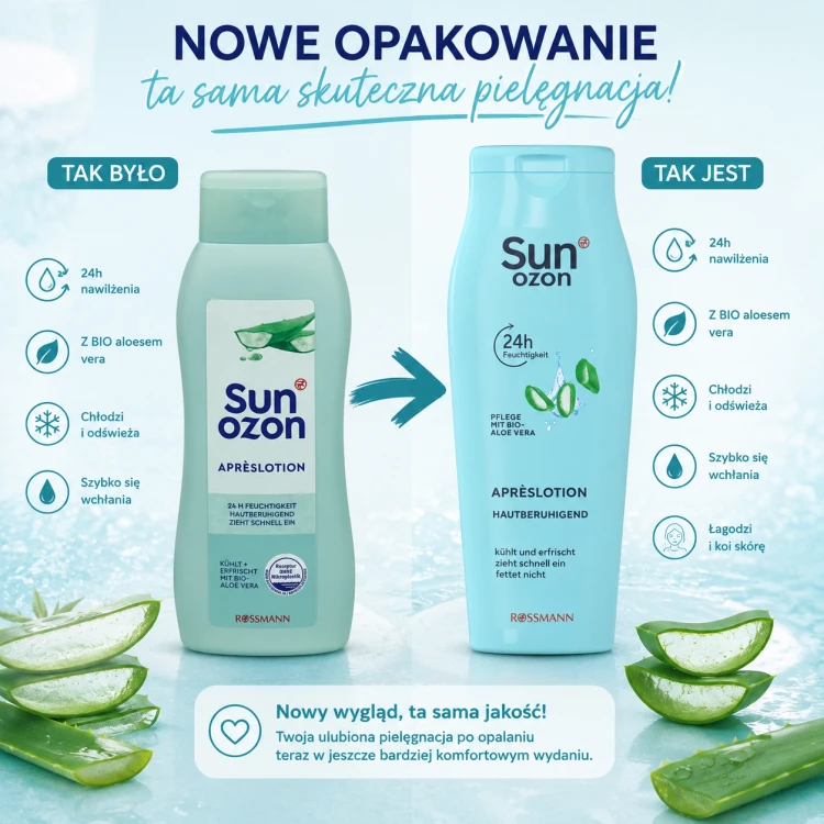 Sun Ozon Après Lotion Po Opalaniu Z Aloesem Łagodzące Mleczko 400 ml