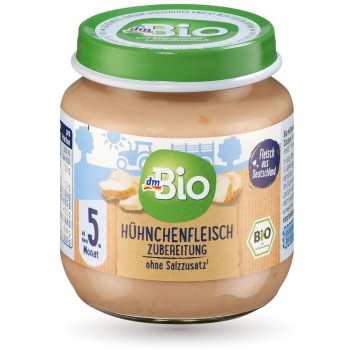 Dm Bio Mięso Kurczak W Słoiczku Ekologiczny Drób Obiadek Dla Niemowląt 5m