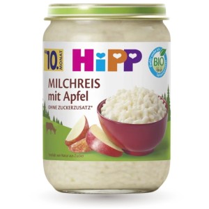 Hipp Bio Tradycyjny Ryż Na Mleczku Z Jabłkami Deserek Dla Niemowląt Po 10m