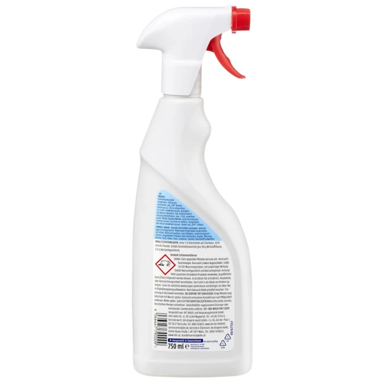 Denkmit Spray Do Usuwania Pleśni Grzyby Bakterie Aktywny Chlor 750ml