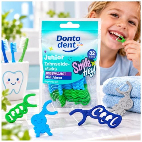 Dontodent Nici Dentystyczne Junior Patyczki Wykałaczki Dla Dzieci 32szt