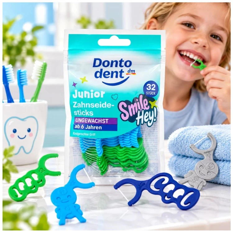 Dontodent Nici Dentystyczne Junior Patyczki Wykałaczki Dla Dzieci 32szt