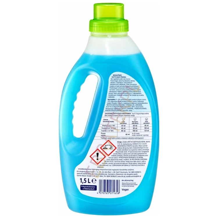 Denkmit Fresh Płyn Do Prania Tkaniny Syntetyczne Sportowe 37 Prań