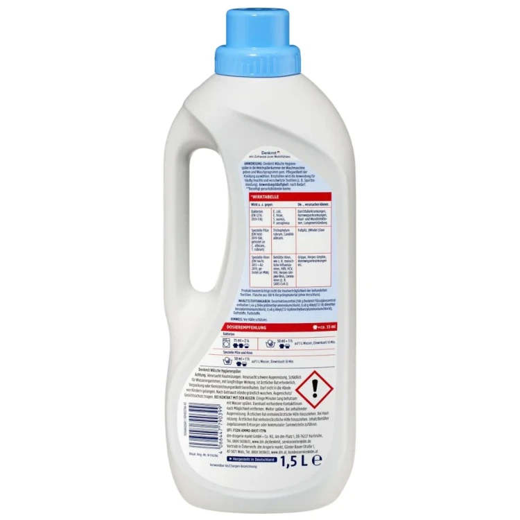 Denkmit Higieniczny Płyn Do Dezynfekcji Ubranek Bakterie Wirusy Grzyby 1,5L