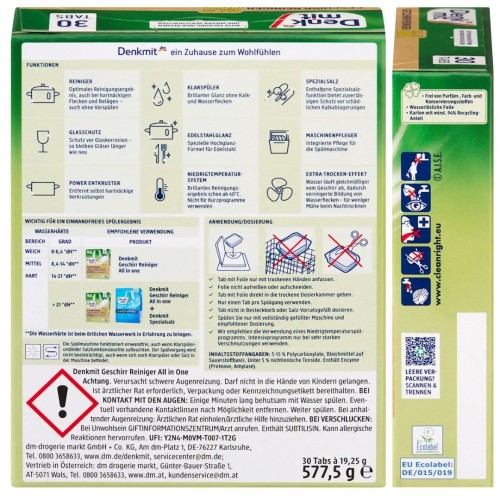 Denkmit Nature Tabletki Do Zmywarki Ekologiczne 30szt Bio Pro Climate
