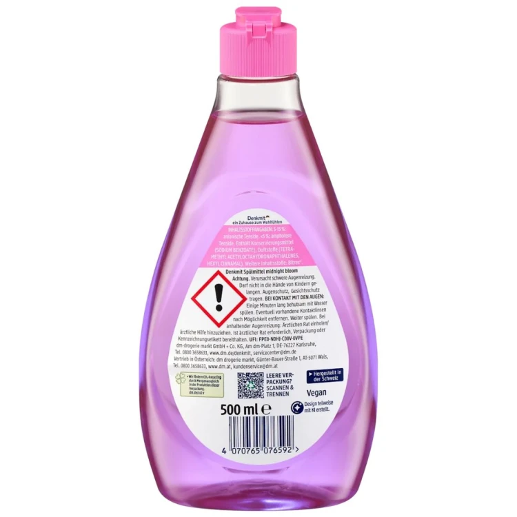 Denkmit Płyn Do Naczyń Midnight Bloom Skutecznie Usuwa Tłuszcz 500ml