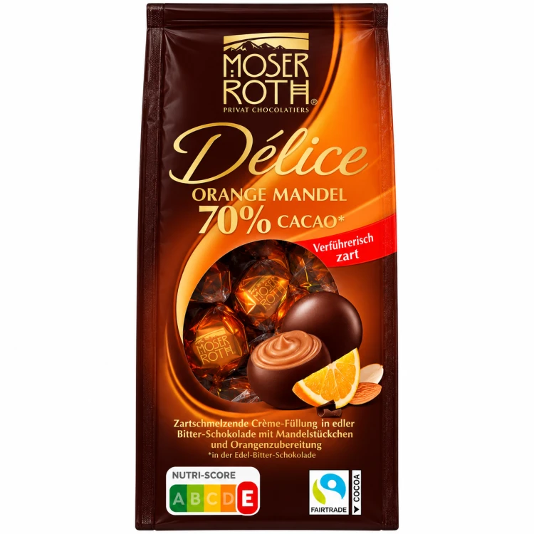 Moser Roth Delice Kule Praliny Krem Pomarańczowy I Migdały 140g