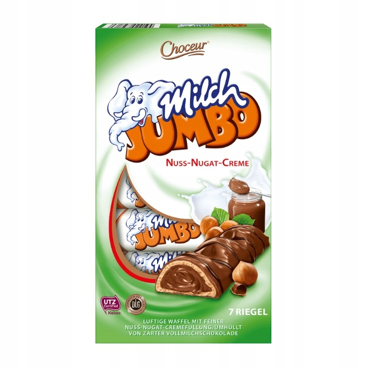 Choceur Jumbo Milch Baton Krem Nugat Orzech Wafel
