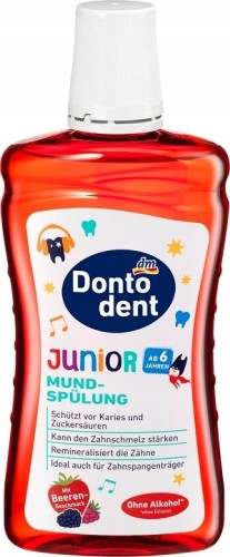 Dontodent Junior Płyn Do Płukania Ust Jagoda 6 lat Próchnica