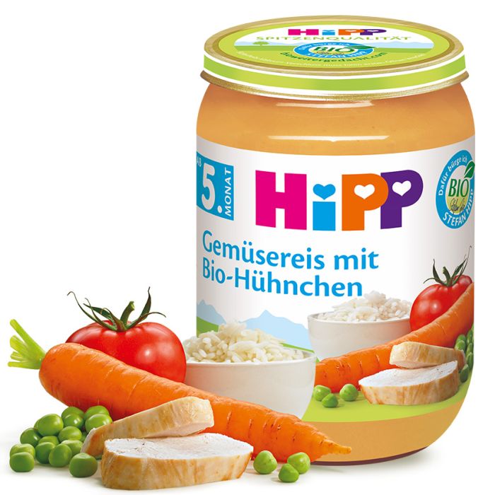 HiPP Gemüsereis mit Bio-Hühnchen (190g) 4062300025318.jpg