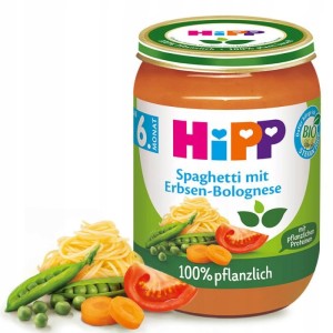Hipp Bio Spaghetti Z Groszkiem Bolońskim 6m