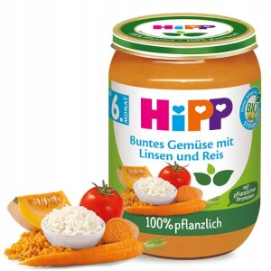 Hipp Bio Kolorowe Warzywa Z Soczewicą I Ryżem Pyszny Obiadek Po 6m