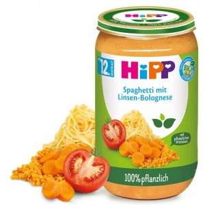 Hipp Bio Spaghetti Bolognese Z Soczewicą 12m