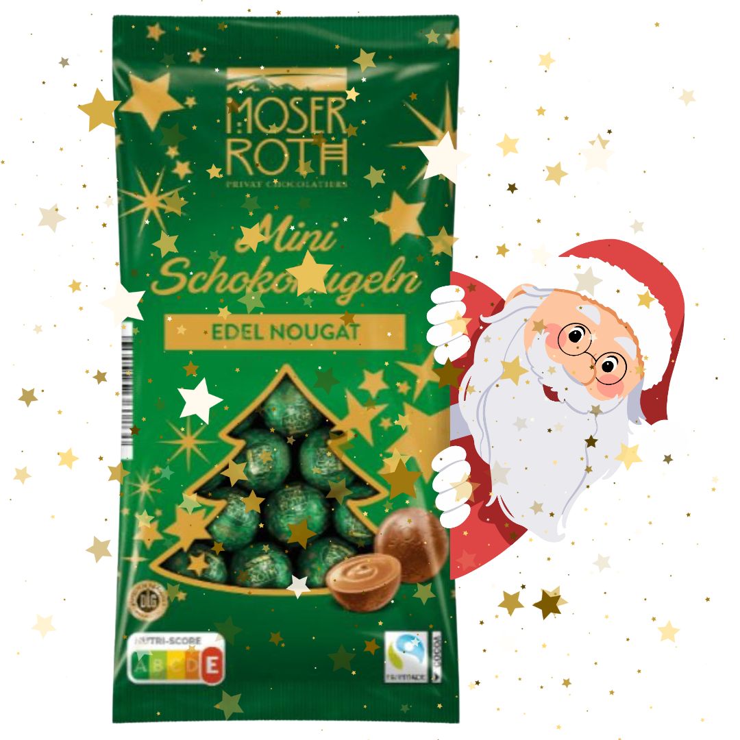 Moser Roth Świąteczne Mini Kulki Czekoladowe Z Nugatem Edel Nougat 150g Mikołaj